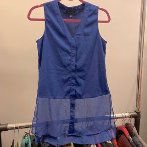 Cobalt blue banana republic tunic